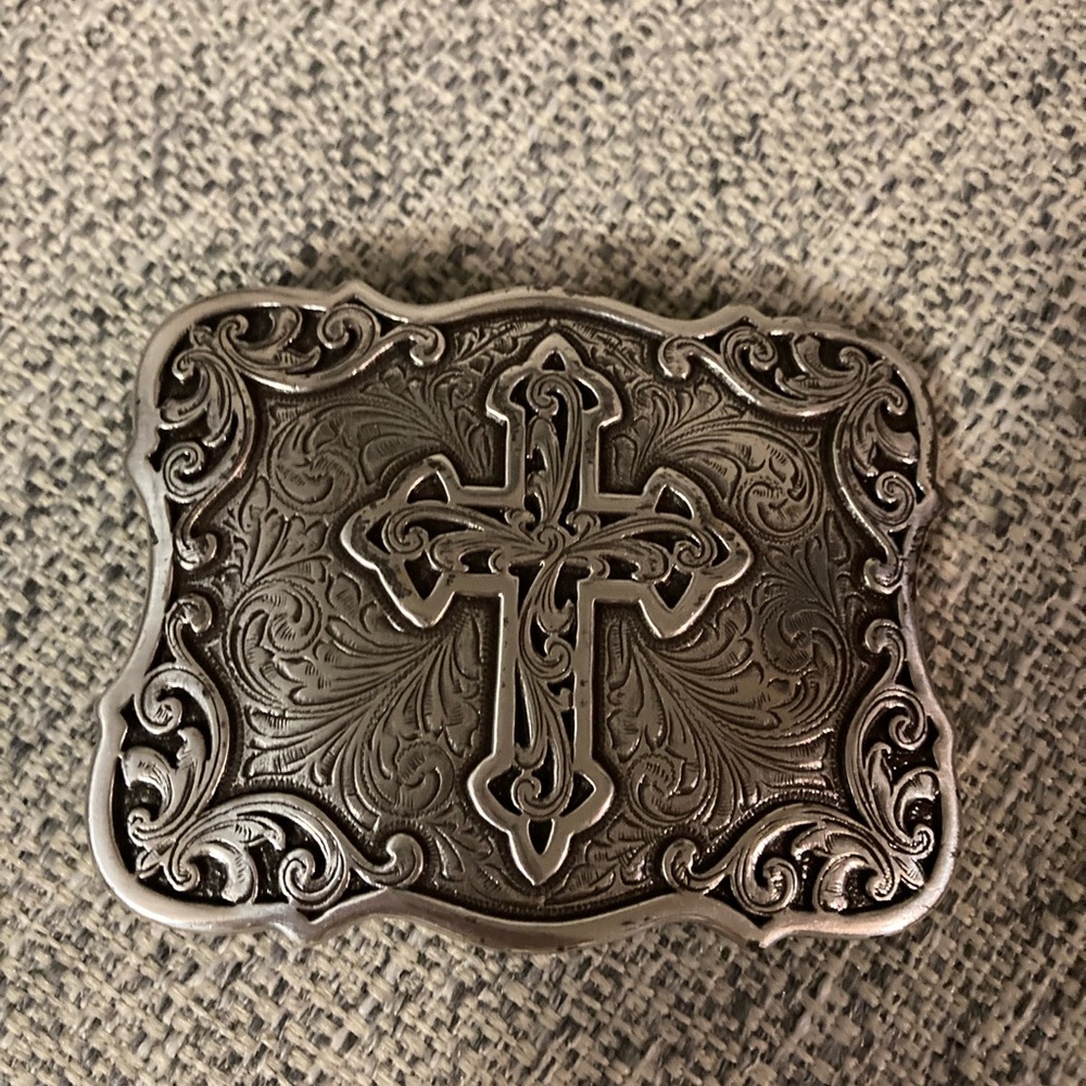 Religious Rodeo Cross Belt Buckle